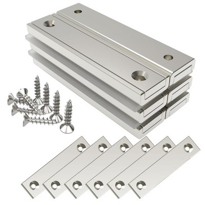 Magnetpro Rechteckmagnete 60 x 13,5 x 5 mm 30 kg Kraft Haushalt Industrie
