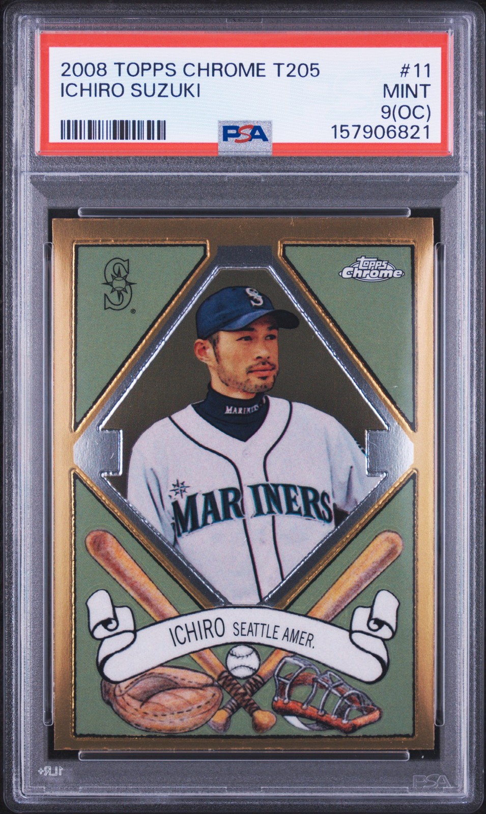 2008 TOPPS CHROME T205 #11 ICHIRO SUZUKI PSA 9