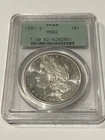 1881 S Morgan Dollar $1 Coin Silver PCGS MS62