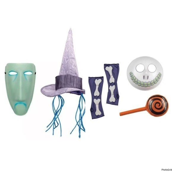 Новый с ярлыками шок и бочонок маски / аксессуары кошмар перед Рождеством костюм дуэт - Изображение 2 из 2