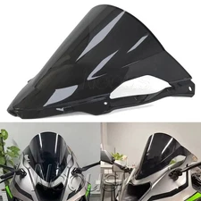 Black Motorcycle Windshield Windscreen For Kawasaki Ninja ZX-6R ZX6R 2024-2026