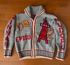 EVISU Men Top Goara Cowichan Knit Sweater JPN...