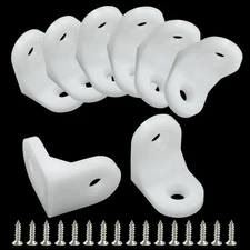 60 Pcs White L Brackets Corner Bracket 90 Degree Right Angle Bracket L Shape ...
