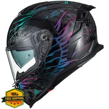 Casque ILM MF567 Cobra Camaleon violet X-Large DOT ECE double visière