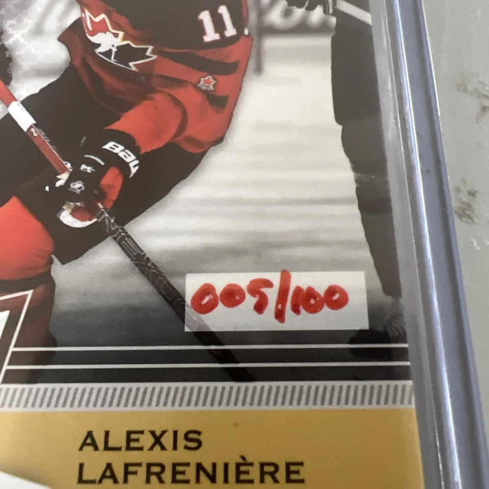 2020-21 Upper Deck Team Canada Juniors Blue Alexis Lafreniere #73 Rookie RC /100 - Image 2 of 3