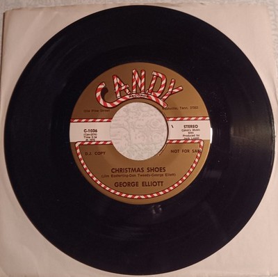 GEORGE ELLIOTT - Christmas Shoes/There'll Be Rain, Dear This Christmas, 45, New,