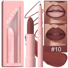 Women 2-in-1 Lip Liner  Lipstick 2-in-1 Kit Lipstick With Lip Liner Set Matte