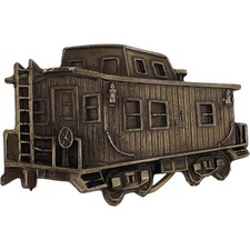 Wooden Caboose Crew Quarters Observation Railroad 1970s Nos Vintage Belt Buckle