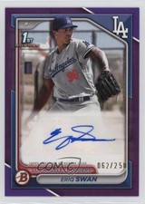 2024 Bowman Paper Prospect Retail Purple Border 62/250 Eriq Swan Auto 0j81