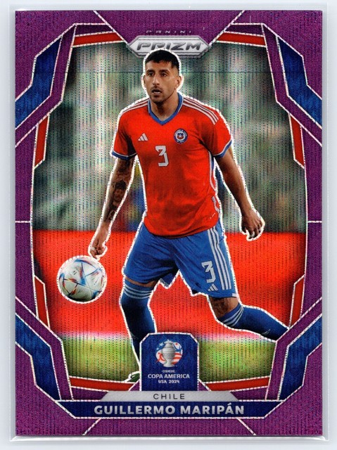 2024 Panini Prizm CONMEBOL Copa America Purple Wave #'d/99 Guillermo Maripan #47