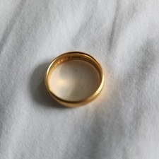 Vintage 22ct wedding Gold Ring 5.4g Wedding Plain Size I 1/2 - Fully Hallmarked