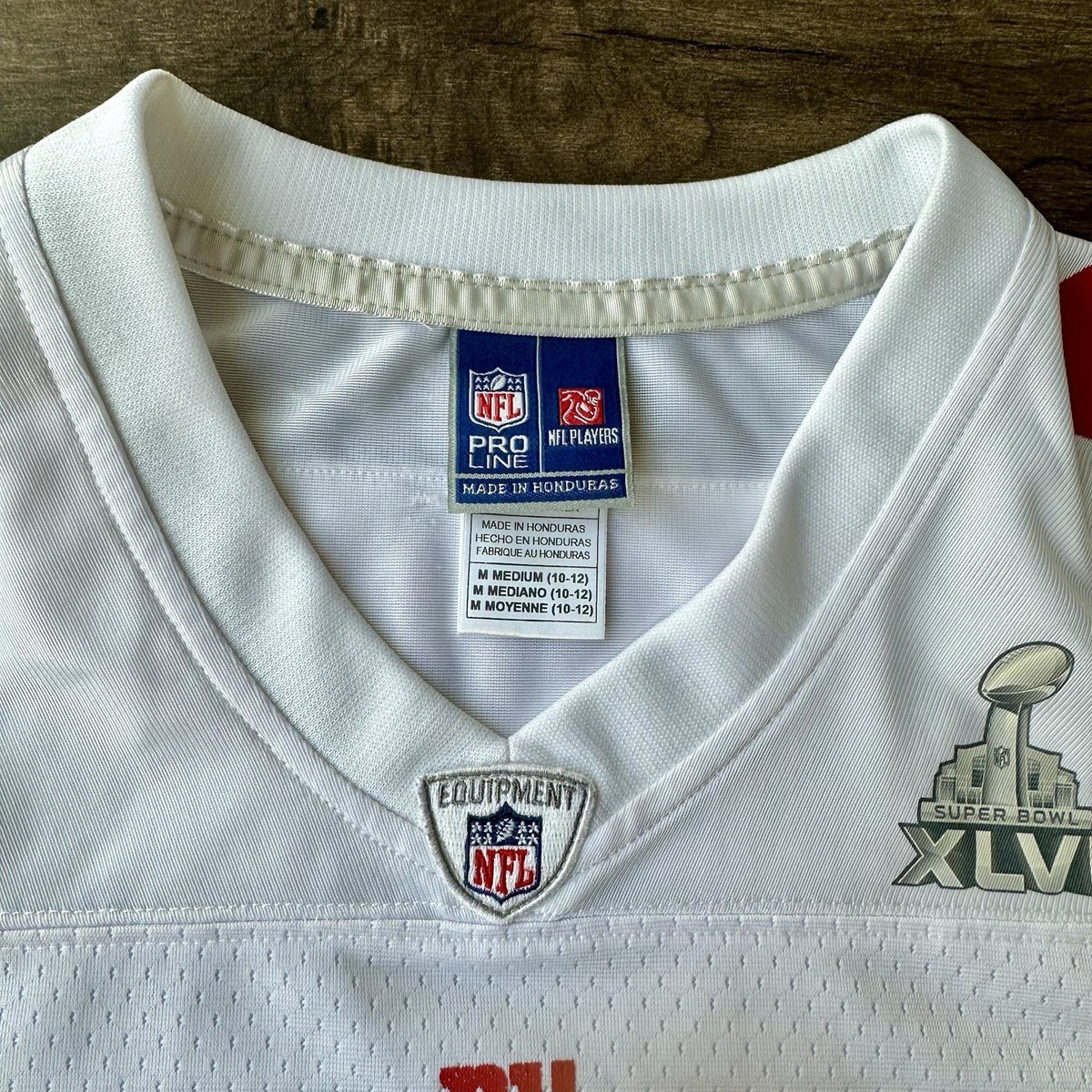 Victor Cruz #80 NY Giants Super Bowl XLVI Jersey Youth Medium 10