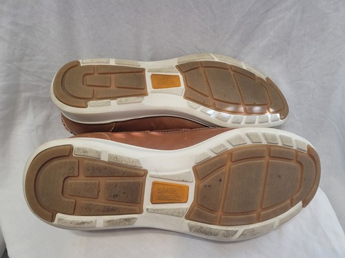 Samuel Hubbard Mens Saddlebag Tan Leather Boat Shoes on Vibram Sz 14 - Picture 8 of 12