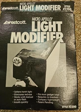 Westcott Micro Apollo Light Modifier Softbox 5" x 8" Model #2200 Diffuser, NEW