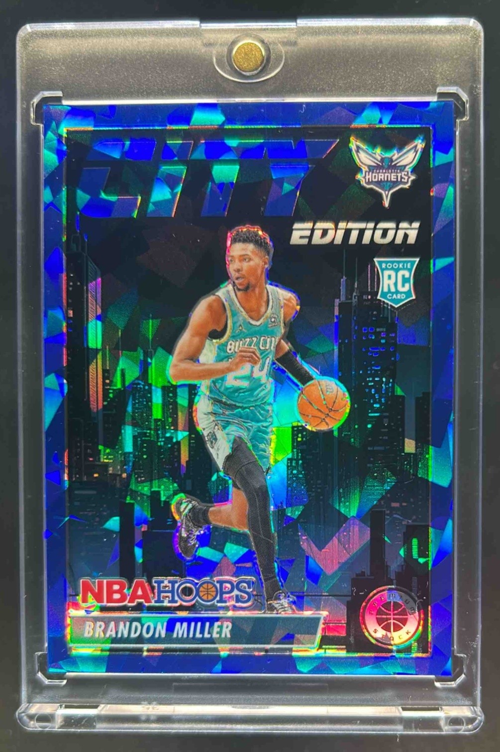 2023-24 Hoops Premium Stock Brandon Miller City Edition RC Blue Ice #49/99