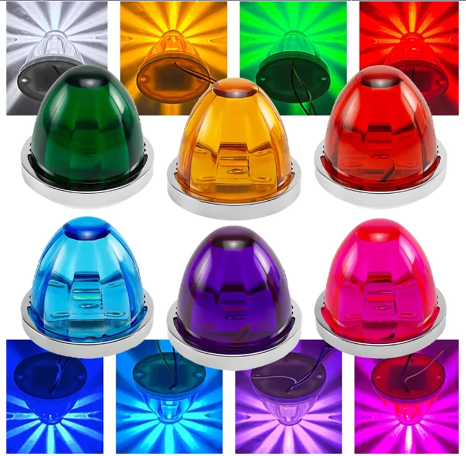 BIG LED Watermelon Lights Side Marker Clearance Truck Turn Signal DRL Flash Lamp - Image 2 of 4