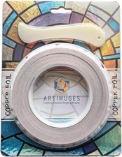 ARTIMUSES 7/32 Inch Silver Backed Copper Foil Tape for Stained Glass,36 Yards 2