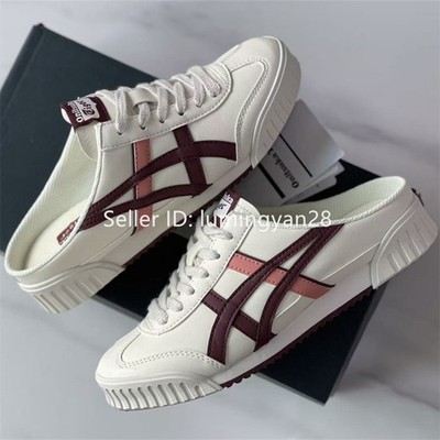 Vintage ONITSUKA TIGER MACHUATION SABOT Beige Red 1183C012-103 Unisex