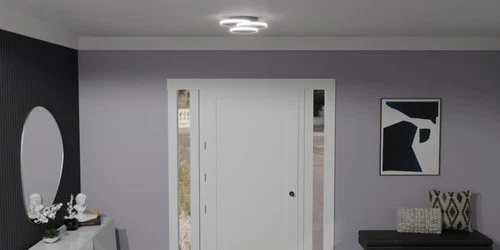 Quoizel PCMON1616 Moonan 16"W LED Semi-Flush Ceiling Fixture - Chrome - Picture 3 of 5