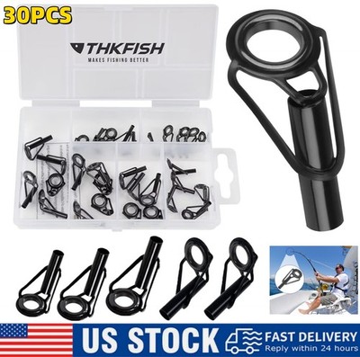 30X Rod Tip Repair Kit Fishing Rod Tips Replacement With Stainless Steel Ceramic