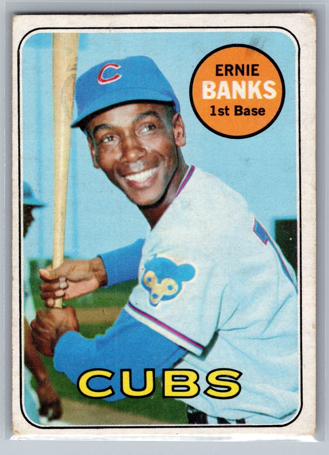 1969 Topps - #20 Ernie Banks - HOF VG-EX *TEXCARDS*