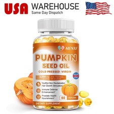 Pumpkin Seed Oil with Saw Palmetto 60 Softgels - 3000 mg Herbal Supplement