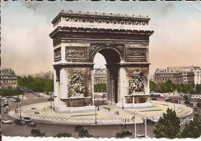 CPA 75 PARIS PARIS... EN FLANANT L'Arc de Triomphe de l'Etoile