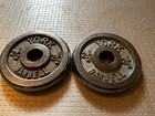 Vintage YORK Chrome Barbell (2) 2 1/2lb Weight Plates Rare HTF 5 Lbs Total — photo 7