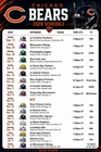 115 Chicago Bears 2026 NFL Football Schedule Refrigerator Magnet 4 by 6 inch