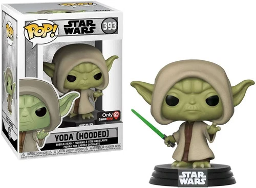 FUNKO POP! VINYL: STAR WARS YODA (HOODED) GAMESTOP EXCLUSIVE #393 W/PROTECTOR
