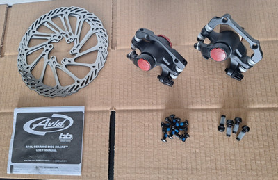 Avid BB5 & BB7 Mechanical Disc Brake Caliper Set - 160mm G3 Rotor & Bolts - VGC