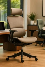High Back Mesh Office Chair 8365HP-BR - Ergonomic & Breathable