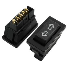 2-Pin Power Window Switch 12V 20A DPDT Momentary Rocker with Blue Indicator Ligh