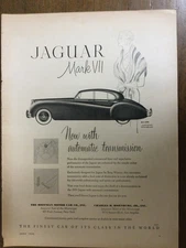 Misc 6168 Advertisement 1953 Jaguar Mark VII Now with automatic transmission