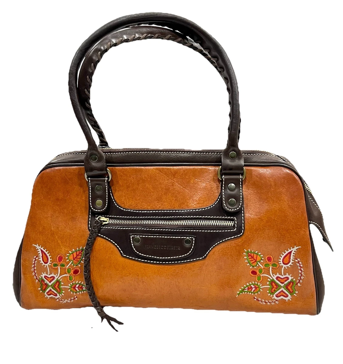 Francesco Biasia Leather Exterior Satchel/Top Handle Bag Handbags