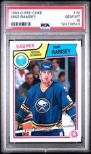 1983 O-PEE-CHEE #70 MIKE RAMSEY BUFFALO SABRES PSA 10 GEM MINT - POP 9