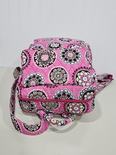 Zaino Vera Bradley rosa floreale 9"x 12" FOLKLORIC tasca con patta a scatto tasca con zip - Foto 3 di 9