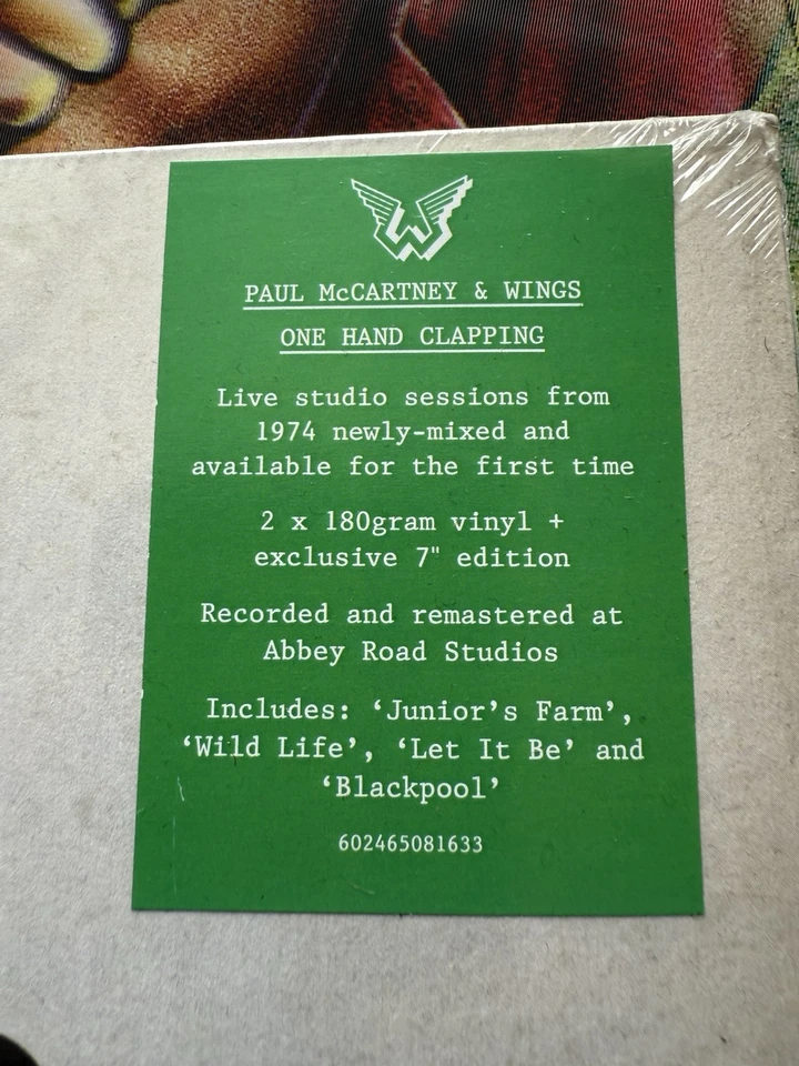 Paul McCartney Wings One Hand Clapping 2LP 7" Limited Vinyl Foto 2 de 4