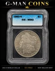 1883-O Morgan Silver Dollar ICG MS62 BU Blast White New Orleans $1