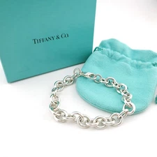 Vintage Tiffany & Co. Sterling Silver Chunky 10mm Rolo Chain Link 8" Bracelet
