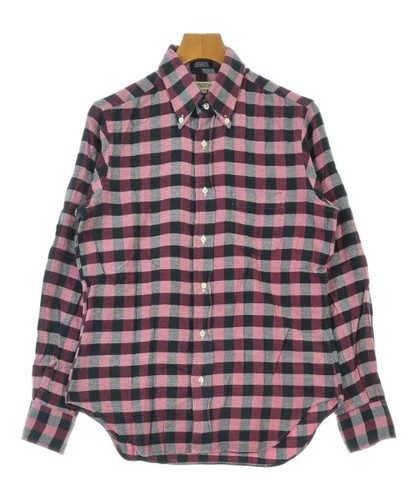 INDIVIDUALIZED SHIRTS Casual Shirts Dark RedxBlack(Check Pattern) 2200646102443