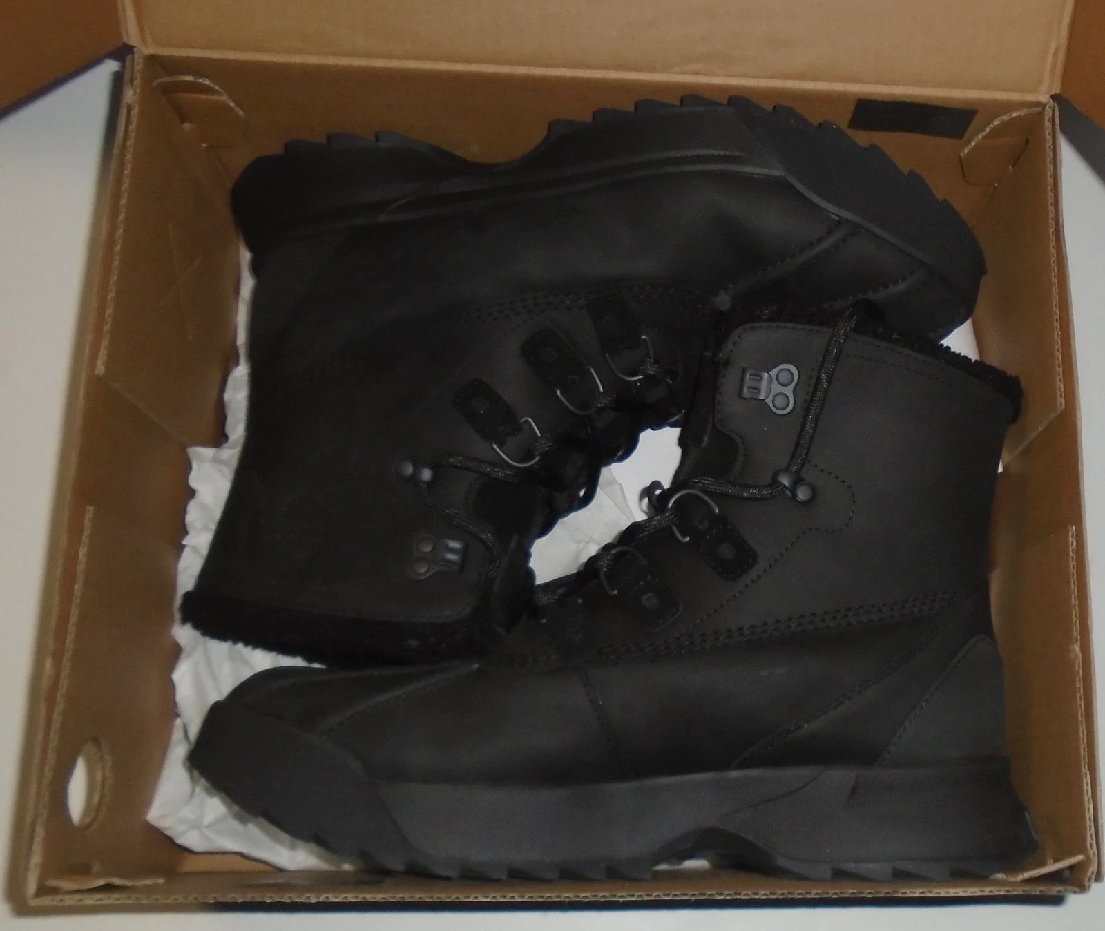 NWT MEN'S SOREL SCOUT 87 WP LUX BLACK WINTER BOOTS Size: 12M