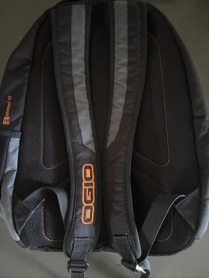 Ogio Stellar 17 Padded Laptop Backpack Gray/Yellow/Black Embroidered - Image 2 of 4