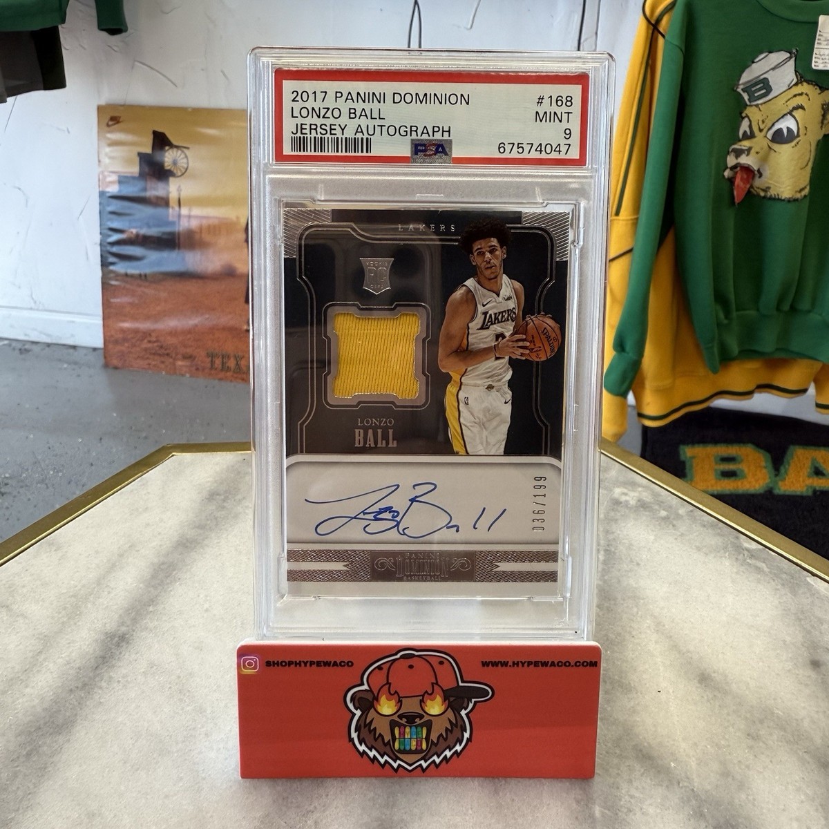 LONZO BALL 2017-18 Panini Dominion RPA Patch Auto Rc /199 PSA 9 | eBay