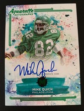 2023 Topps Motif Aquarelle Autographs Winsor Green AA-MQ Mike Quick ed/8 EAGLES