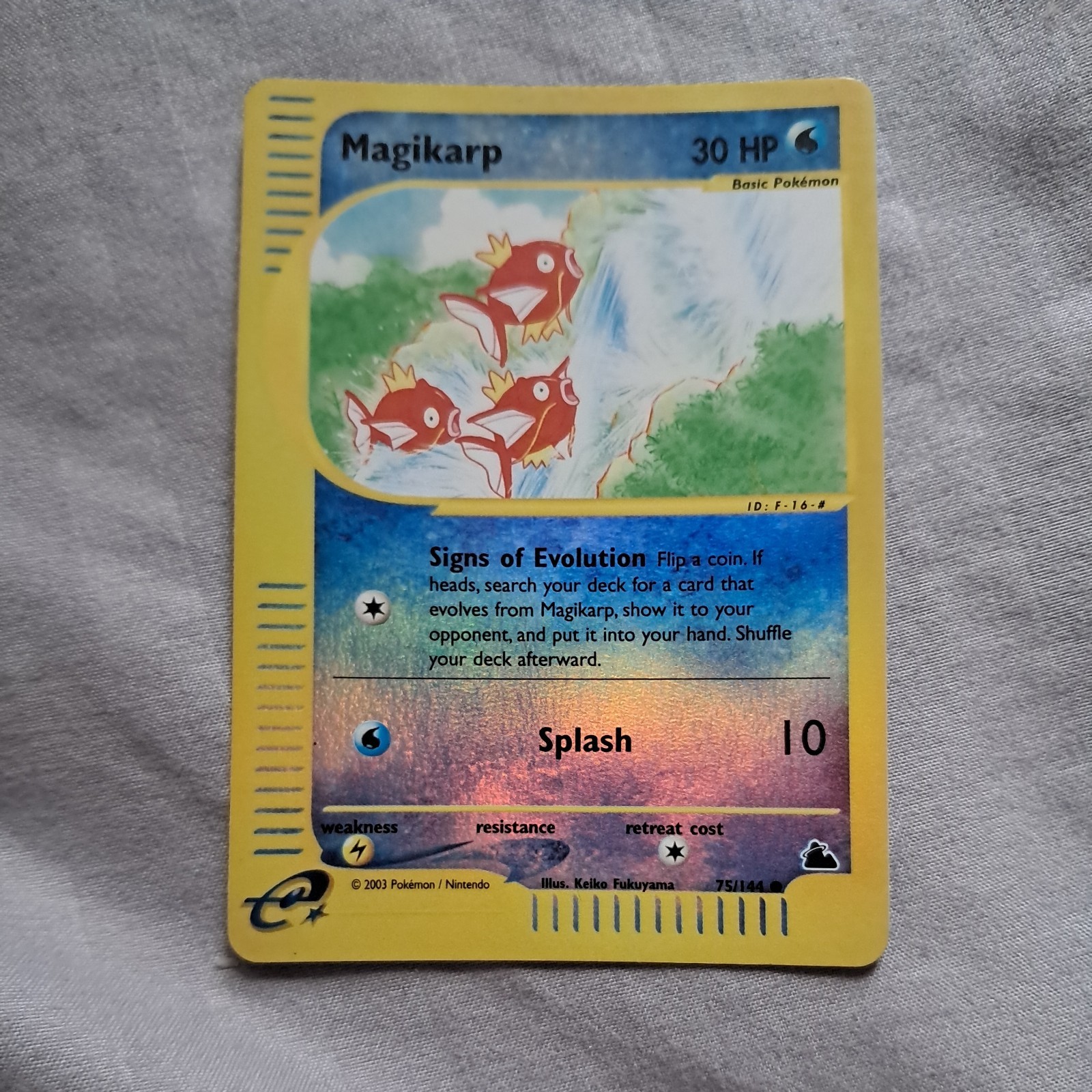 POKEMON MAGIKARP REVERSE HOLO FOIL 75/144 SKYRIDGE ENGLISH EX/NM