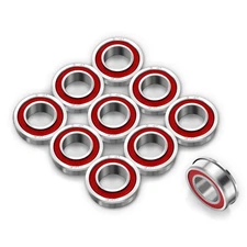 10 Pcs Flanged Ball Bearings ID 3/4" X OD 1-3/8", Applicable for Lawn Mower, Whe