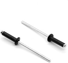 Yoohey 1/8 x 1/2 Inch Aluminum Blind Rivets Kit, 100Pcs Black Pop Rivets Kit, Me