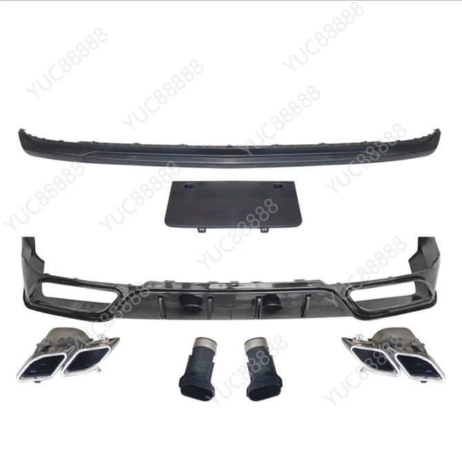 Black Front & Rear Lip Diffuser Decoration Kit For 2023-2025 Range Rover Vogue Foto 3 de 4