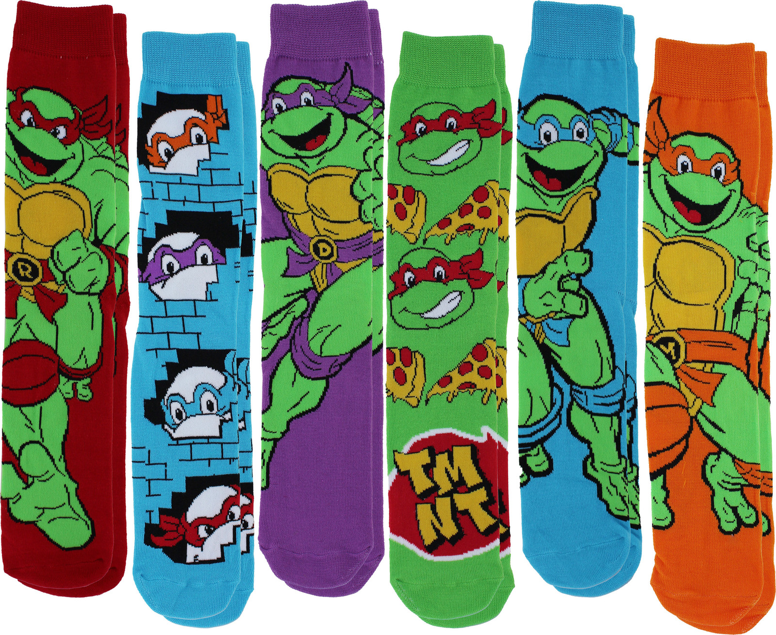 Мужские повседневные носки Teenage Mutant Ninja Turtles 6 упаковок Размер 8-12 3390₽